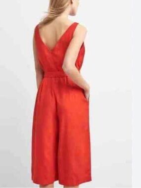 Gap Linen Blend Culotte Jumpsuit